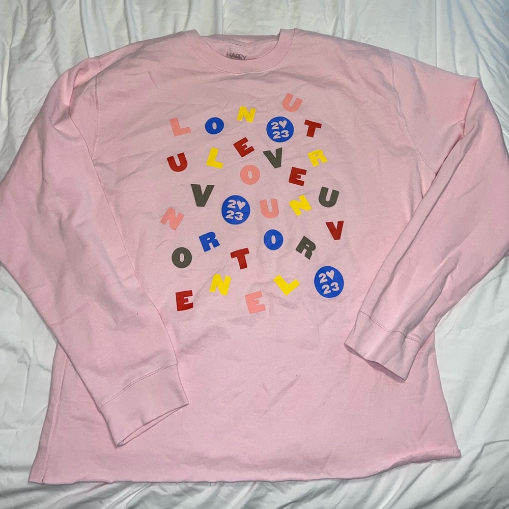 Harry Styles: Love on Tour “Love Soup” Pink Crewneck Sweatshirt